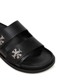 Tory Burch Klapki T Lock Sport Slide 175640 Czarny. Kolor: czarny. Materiał: skóra. Styl: sportowy #6