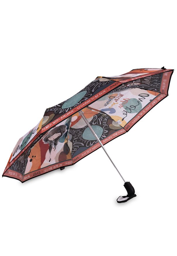 Kolorowy Mały Parasol Damski Anekke. Materiał: materiał. Wzór: kolorowy