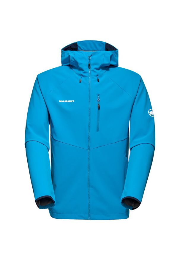 Kurtka uniwersalna męska Mammut Ganzjahres softshelljacke Ultimate Comfort. Typ kołnierza: kaptur. Kolor: niebieski. Materiał: syntetyk. Sport: turystyka piesza