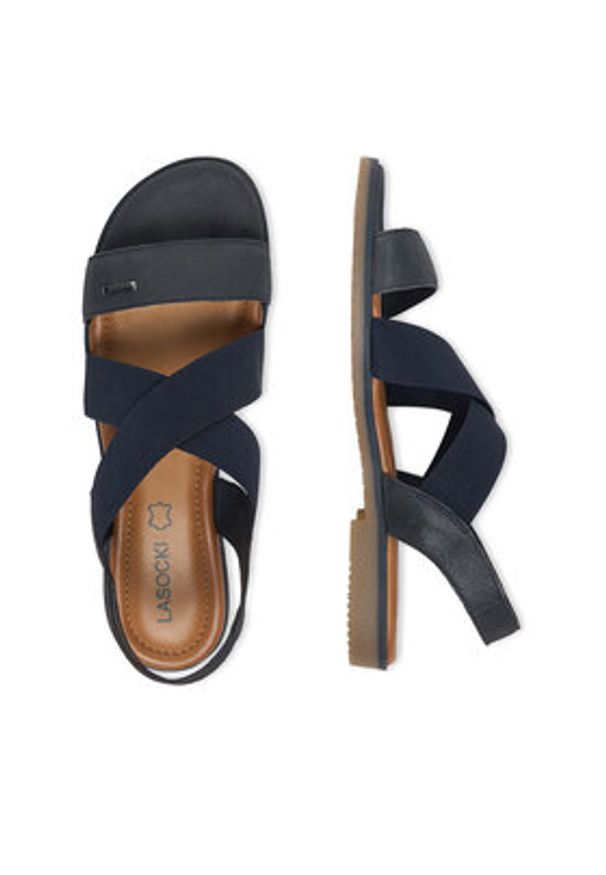 Lasocki Sandały CEO-WI16-DOROTHY-01 Granatowy. Kolor: niebieski. Materiał: skóra, nubuk