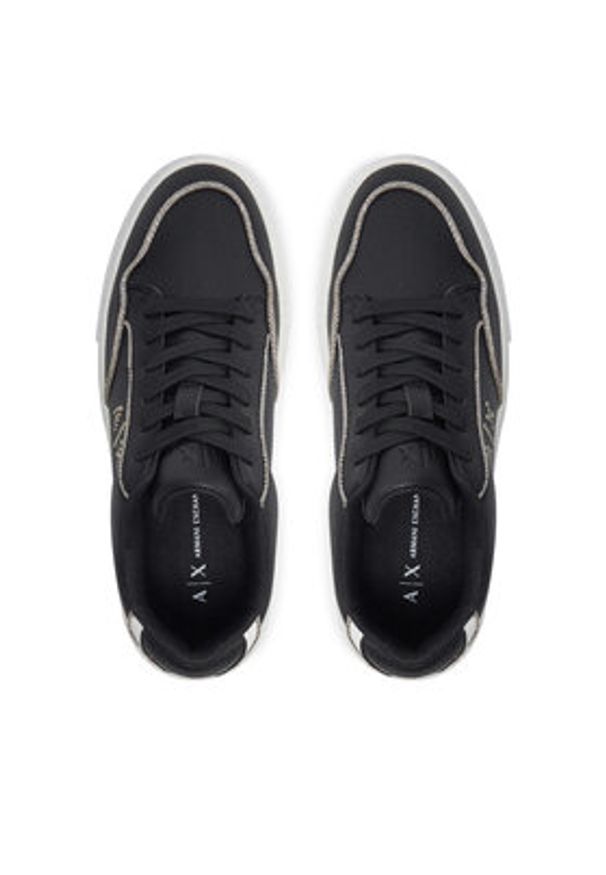 Armani Exchange Sneakersy XDX160 XV888 T780 Czarny. Kolor: czarny. Materiał: skóra
