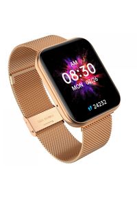 GARETT - Garett GRC Maxx złoty stalowy. Rodzaj zegarka: smartwatch. Kolor: wielokolorowy, złoty, szary. Styl: elegancki, sportowy, klasyczny #1