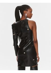 ROTATE Sukienka koktajlowa Embellished 111533 Czarny Slim Fit. Kolor: czarny. Materiał: skóra. Styl: wizytowy #6