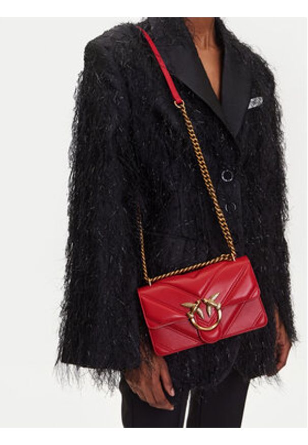 Pinko - PINKO Torebka Love One Mini Light Cl 104550 A26Z Czerwony. Kolor: czerwony. Materiał: skórzane