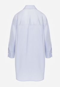 Renee - Niebieska Oversizowa Koszula z Bawełny z Eleganckimi Guzikami Rhenenore. Okazja: na co dzień. Kolor: niebieski. Materiał: bawełna. Długość: długie. Wzór: gładki. Styl: elegancki #5