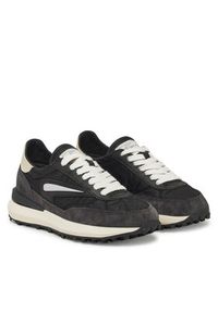 D.A.T.E. Sneakersy Athleta W421-AT-NY Czarny. Kolor: czarny. Materiał: zamsz, skóra #4