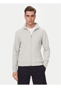 BOSS Bluza Structure 50559332 Szary Regular Fit. Kolor: szary. Materiał: syntetyk #1