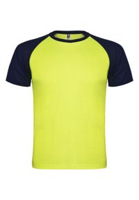 ROLY - Koszulka Sportowa Z Krótkim Rękawem Unisex Dla Dorosłych Indianapolis. Kolor: żółty, wielokolorowy, niebieski. Długość rękawa: krótki rękaw. Długość: krótkie
