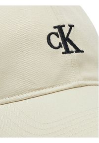 Calvin Klein Jeans Czapka z daszkiem Embroidered Monogram Cap LV04K5024G Biały. Kolor: biały. Materiał: bawełna, materiał