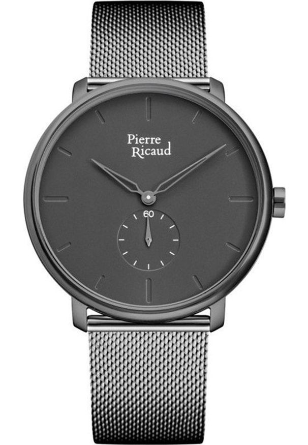Zegarek Pierre Ricaud Zegarek męski Pierre Ricaud P97168.S116Q szary. Kolor: szary