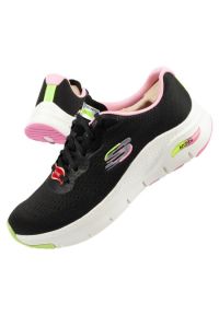 skechers - Buty Skechers Arch Fit W 149722 czarne. Kolor: czarny. Materiał: guma, materiał, tkanina. Szerokość cholewki: normalna. Sport: turystyka piesza