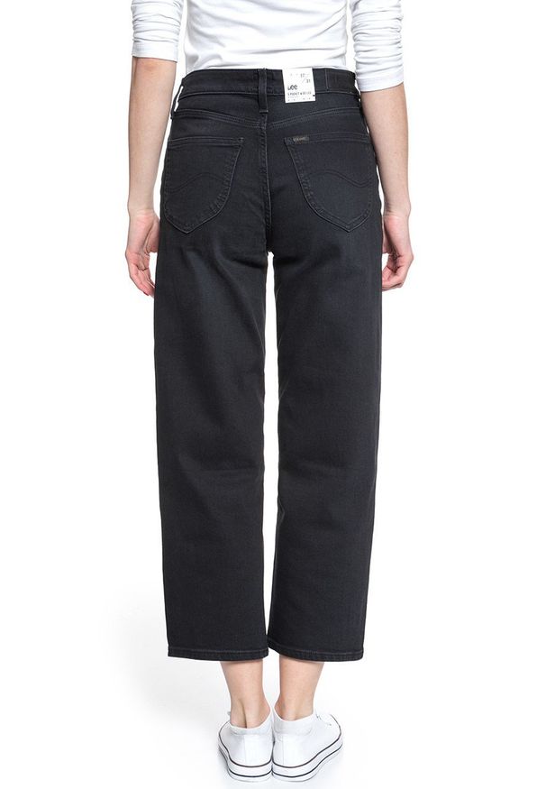 Lee - SPODNIE LEE DAMSKIE 5 POCKET WIDE LEG BLACK TYRO L30SCPJW 112106594