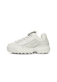 Buty do chodzenia damskie Fila Disruptor II. Zapięcie: sznurówki. Kolor: biały. Materiał: syntetyk, tkanina, materiał. Szerokość cholewki: normalna. Sport: turystyka piesza