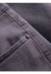 Ombre Clothing - Jeansowe spodnie męskie bez przetarć SLIM FIT - grafitowe V5 OM-PADP-0148 - XXL. Okazja: na co dzień. Kolor: szary. Materiał: jeans. Wzór: gładki. Styl: casual, sportowy, elegancki #3