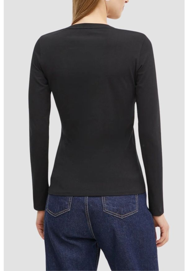 Guess - GUESS Czarny damski longsleeve Love Tee, Rozmiar L. Kolor: czarny. Długość rękawa: długi rękaw