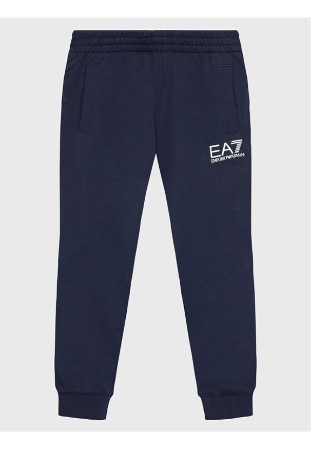 EA7 Emporio Armani Spodnie dresowe 8NBP51 BJ05Z 1554 Granatowy Regular Fit. Kolor: niebieski. Materiał: bawełna
