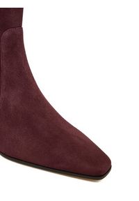 Stuart Weitzman Botki Stassi SM498 Bordowy. Kolor: czerwony. Materiał: skóra, zamsz #7