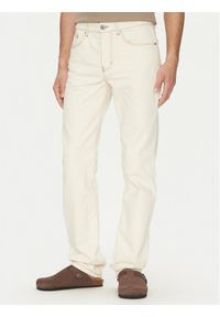 AMI PARIS Jeansy HTR001.DE0039 Écru Classic Fit