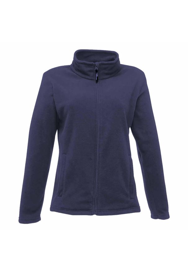 Regatta - Kurtka Damska Mikropolar Pełen Suwak. Kolor: niebieski, wielokolorowy, zielony. Sezon: zima. Styl: sportowy. Sport: turystyka piesza