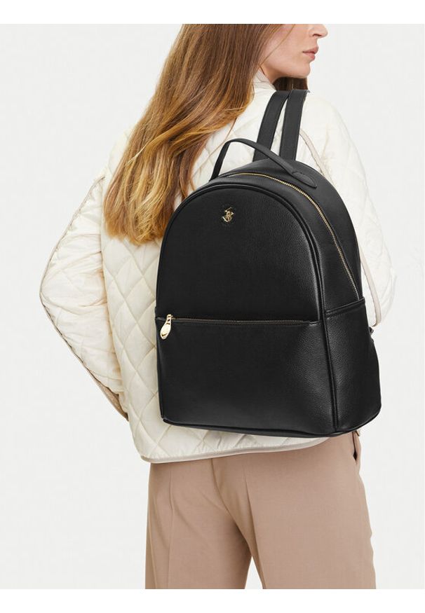 Beverly Hills Polo Club Plecak C-BHPC-L-006-08 Czarny. Kolor: czarny. Materiał: materiał