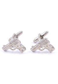 Modini - Srebrne spinki do mankietów - pistolety H46. Kolor: srebrny #1