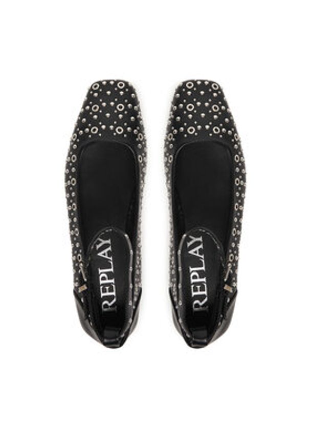 Replay - REPLAY Baleriny GWB23 .000.C0027S Czarny. Kolor: czarny. Materiał: skóra