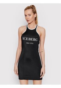 Iceberg Sukienka letnia ICE2WCU03 Czarny Slim Fit. Kolor: czarny. Materiał: syntetyk. Sezon: lato #1