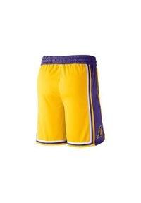 Spodnie koszykarskie męskie Nike Nba Los Angeles Lakers Swingman. Kolor: żółty. Długość: krótkie