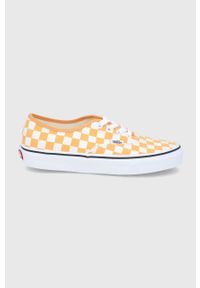 Vans Tenisówki damskie kolor pomarańczowy. Nosek buta: okrągły. Zapięcie: sznurówki. Kolor: pomarańczowy. Materiał: guma