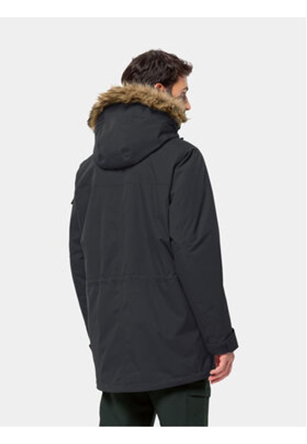 Jack Wolfskin Kurtka zimowa Glacier Canyon Parka 1107674 Czarny Regular Fit. Kolor: czarny. Materiał: syntetyk. Sezon: zima