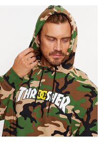 DC Bluza Dc X Thrasher Otlr ADYFT03399 Khaki Regular Fit. Kolor: brązowy