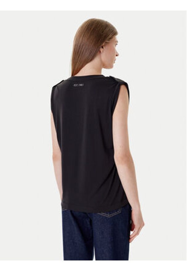 Guess Bluzka W5YP52 KCYW2 Czarny Regular Fit. Kolor: czarny. Materiał: syntetyk