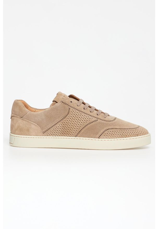 Sneakersy męskie zamszowe CESARE CASADEI. Materiał: zamsz