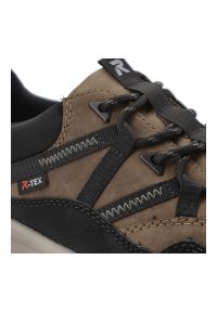 Brązowe Półbuty Rieker Modne Obuwie Męskie. Okazja: na spacer, na co dzień. Kolor: brązowy. Materiał: materiał. Styl: casual, sportowy #7