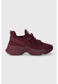 Steve Madden sneakersy Mac-E kolor bordowy SM19000019. Nosek buta: okrągły. Zapięcie: sznurówki. Kolor: czerwony. Materiał: materiał. Obcas: na platformie #1