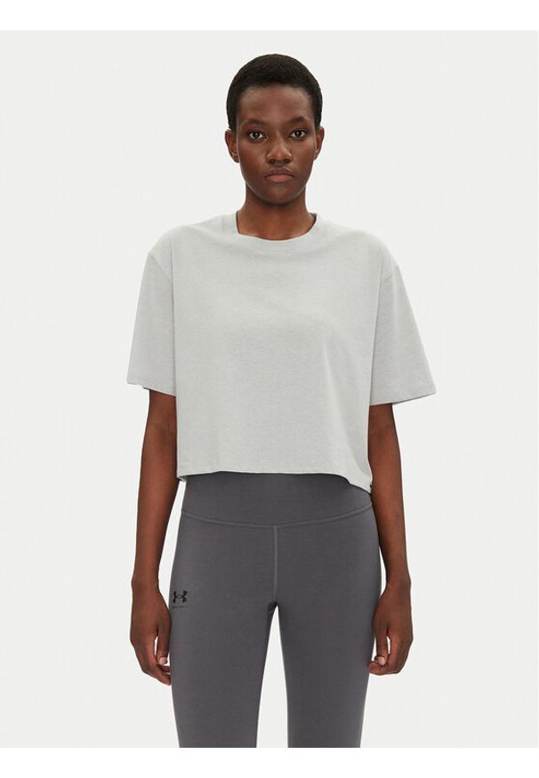 Under Armour T-Shirt Rival 1389721 Szary Loose Fit. Kolor: szary. Materiał: bawełna