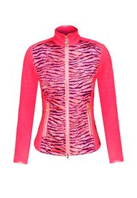 Sportalm - Bluza SPORTALM ARIS. Kolor: różowy. Materiał: nylon, tkanina, polar, satyna. Wzór: nadruk, motyw zwierzęcy, aplikacja #1