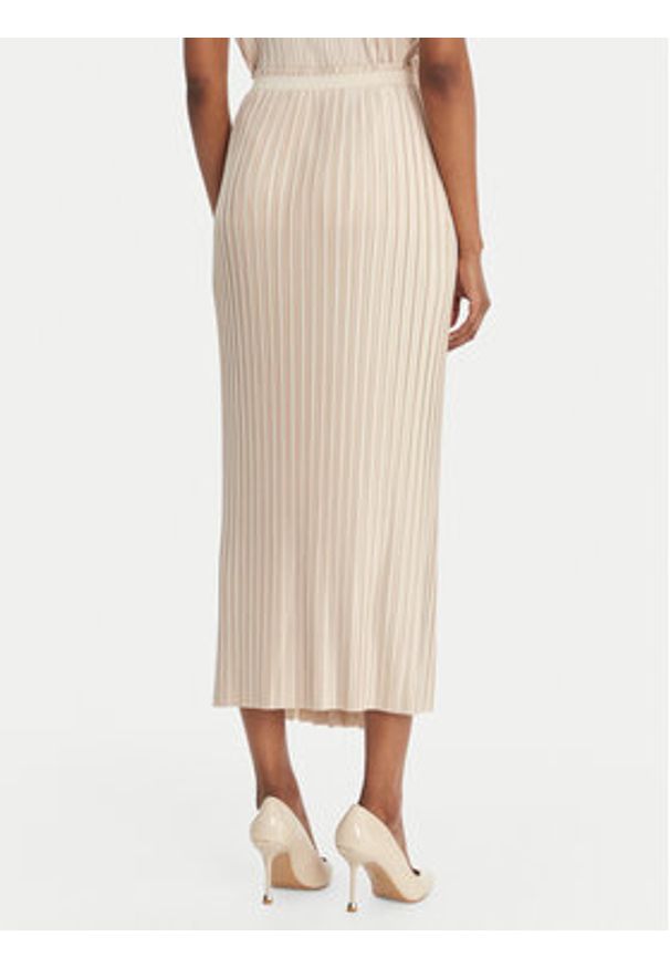 MAX&Co. Spódnica plisowana 2616771013200 Beżowy Regular Fit. Kolor: beżowy. Materiał: syntetyk