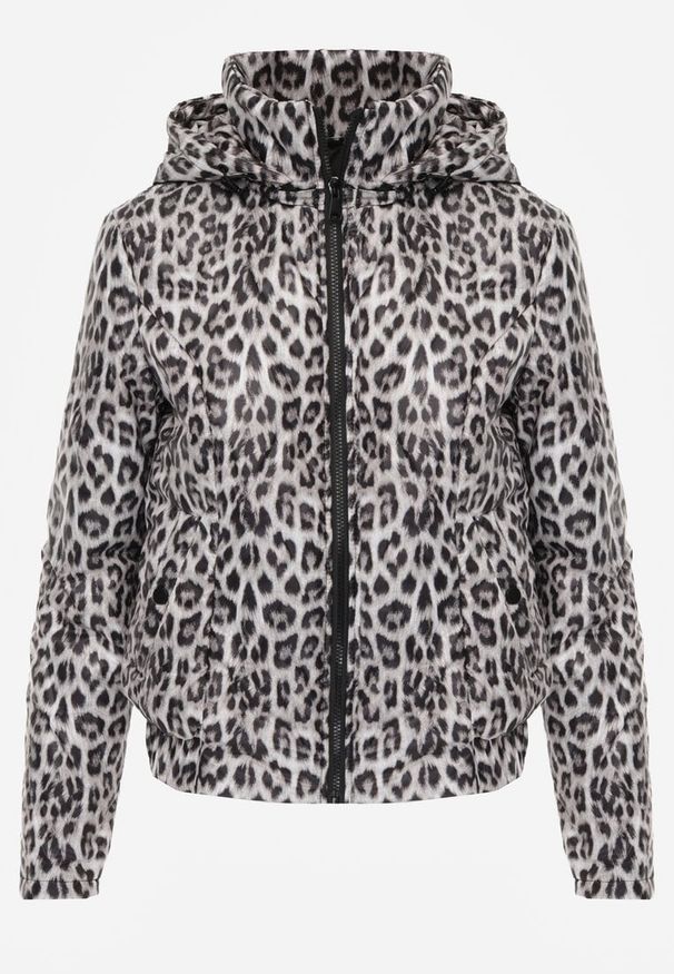 Renee - Panterkowa Kurtka z Odpinanym Kapturem Anastaera. Materiał: poliester. Długość rękawa: długi rękaw. Sezon: wiosna