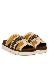 Mou Klapki MU.SW461014A Kolorowy. Materiał: skóra, zamsz. Wzór: kolorowy #3