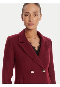 Rinascimento Płaszcz wełniany CFC0126118003 Bordowy Regular Fit. Kolor: czerwony. Materiał: syntetyk #6