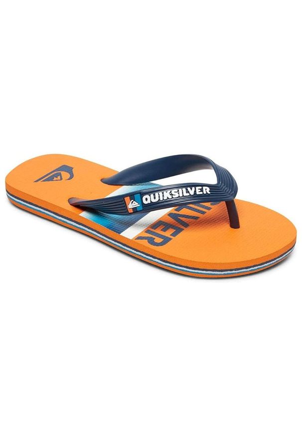 Japonki plażowe dla dzieci Quiksilver Molokai Slab. Okazja: na plażę. Kolor: pomarańczowy