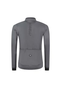 ROGELLI - Koszulka rowerowa z długim rękawem męska Rogelli Essential, ocieplana. Kolor: wielokolorowy, czarny, szary. Długość rękawa: długi rękaw. Długość: długie