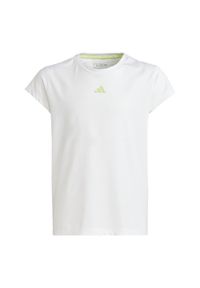 Adidas - Training AEROREADY 3-Stripes Tee. Kolor: zielony, wielokolorowy, biały, żółty. Materiał: materiał