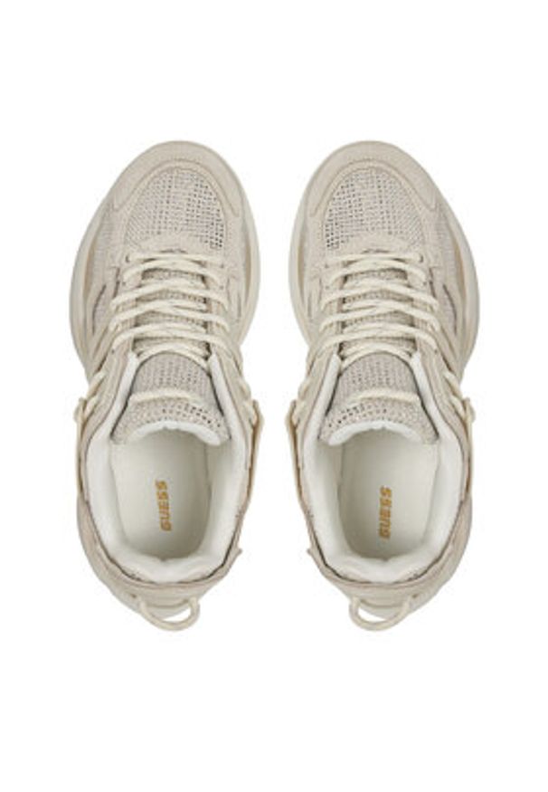 Guess Sneakersy FLPBLL SUE12 Beżowy. Kolor: beżowy. Materiał: skóra