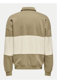 Only & Sons Bluza Byorn 22031400 Beżowy Oversize. Kolor: beżowy. Materiał: bawełna #5
