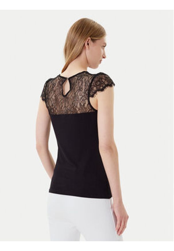 Morgan Bluzka 232-DGIULIA Czarny Slim Fit. Kolor: czarny. Materiał: wiskoza