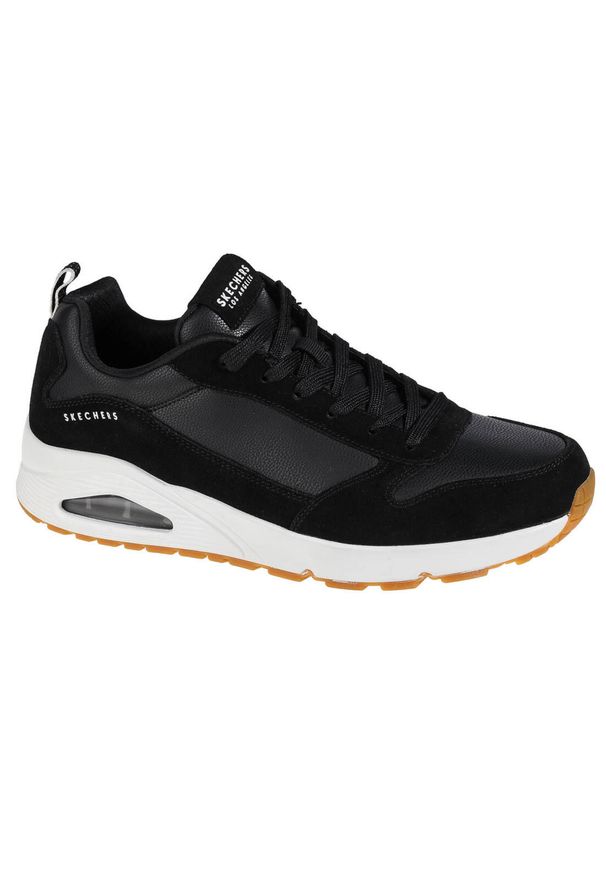 skechers - Buty do chodzenia męskie Skechers Unostacre. Zapięcie: sznurówki. Kolor: biały, wielokolorowy, czarny. Materiał: materiał, syntetyk. Szerokość cholewki: normalna. Sport: turystyka piesza