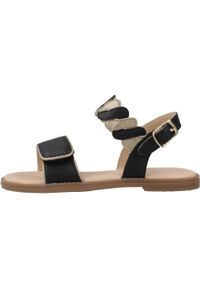 Geox - Sandały GEOX J SANDAL KARLY GIRL Czarny. Kolor: czarny. Materiał: syntetyk, skóra. Sezon: lato