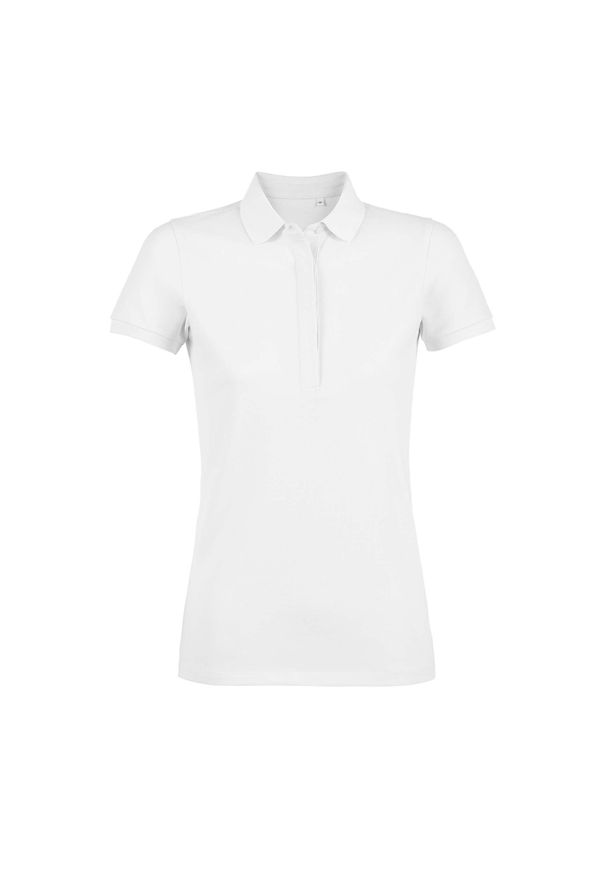 SOL'S - Damska koszulka polo Sol's Owen. Typ kołnierza: polo. Kolor: biały. Materiał: bawełna